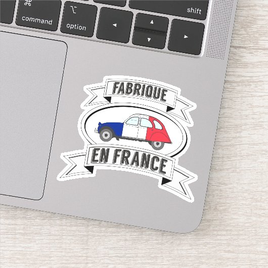 Abzeichen Oldtimer 2cv fabrique en France Sticker (Detail)