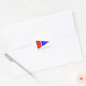 AC34-burgee afdrukken Ronde Sticker (Envelop)