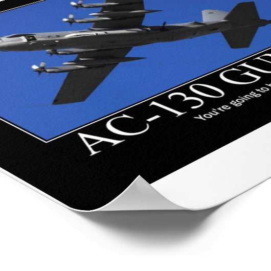 AC-130 Gunship Motivatie Poster (Hoek)