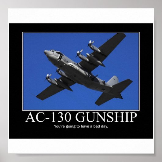 AC-130 Gunship Motivatie Poster (Voorkant)