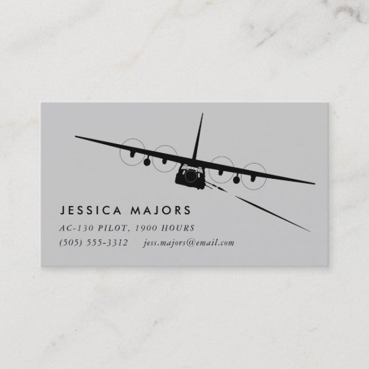 AC-130 Pilot and Crew Visitekaartje (Voorkant)