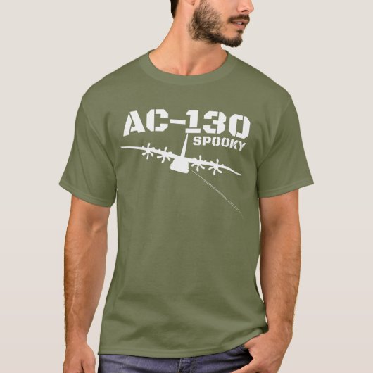 AC-130 Spooky Gunship Militair Vliegtuig Spooky T-shirt (Voorkant)