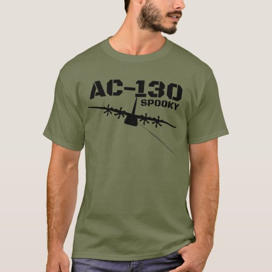 AC-130 Spooky Gunship Militair Vliegtuig Spooky T-shirt (Voorkant)