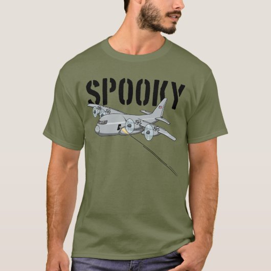 AC-130 Spooky Gunship Militair Vliegtuig Spooky T-shirt (Voorkant)