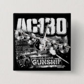 AC-130 VIERKANTE BUTTON 5,1 CM (Voorkant)