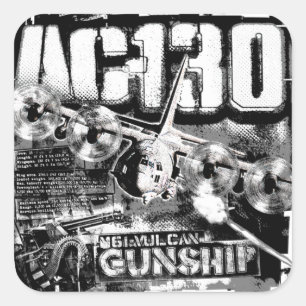 AC-130 VIERKANTE STICKER