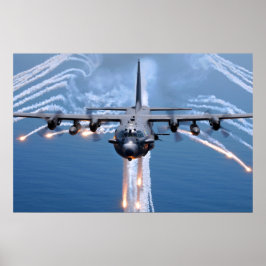 AC-130H Specter jetons flares Poster