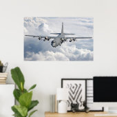 AC-130U-Vliegtuig voor wapentuig Poster (Thuiskantoor)