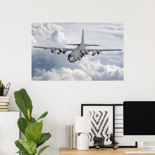 AC-130U-Vliegtuig voor wapentuig Poster (Thuiskantoor)