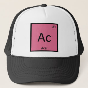 Ac - Acai Bes Chemie Periodiek Systeem Symbool Trucker Pet