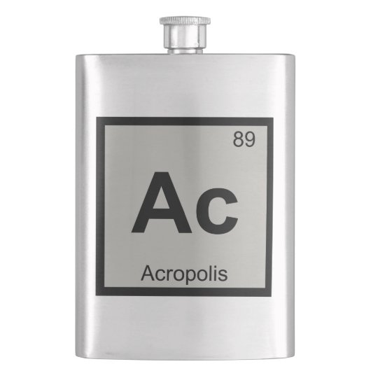 Ac - Acropolis Architectuur Chemie Symbool Flacon (Voorkant)