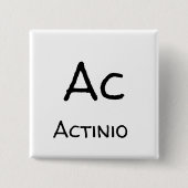 ac actinio - tabel met elementen vierkante button 5,1 cm (Voorkant)