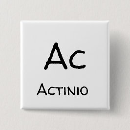 ac actinio - tabel met elementen vierkante button 5,1 cm