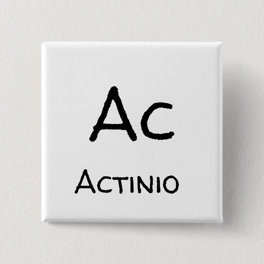 ac actinio - tabel met elementen vierkante button 5,1 cm (Voorkant)