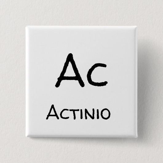 ac actinium tabel der elementen vierkante button 5,1 cm (Voorkant)