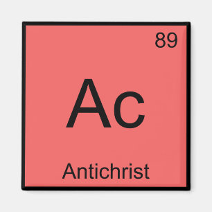 Ac - Antichrist Scheikunde Element Symbool Duivel  Magneet