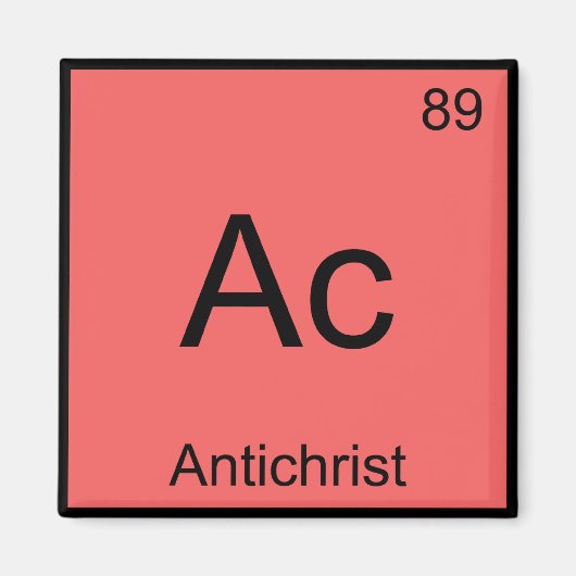 Ac - Antichrist Scheikunde Element Symbool Duivel Magneet (Voorkant)