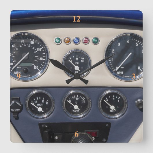 AC Cobra Vierkante Klok (Voorkant)