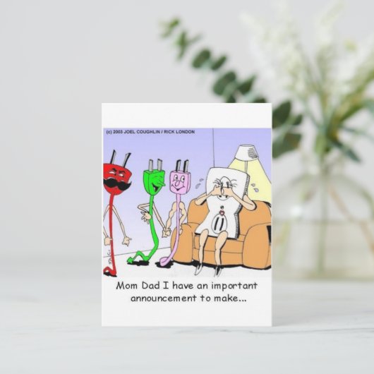 AC/DC bedrading Funny Relatie Gay/Lesbian Gifts Briefkaart (Staand voorkant)