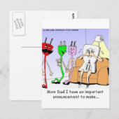 AC/DC bedrading Funny Relatie Gay/Lesbian Gifts Briefkaart (Voorkant / Achterkant)