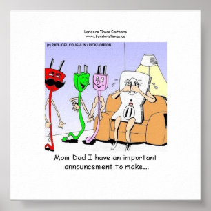 AC/DC Bedrading Grappige Relatie Gay/Les CanvasPrn Poster