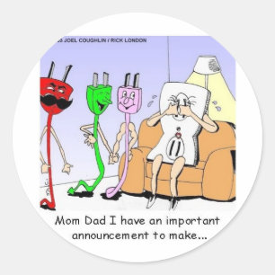 AC/DC Bedrading Grappige Relatie Geschenken voor H Ronde Sticker