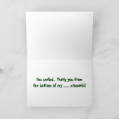 AC- de grappige Kunst van de Krokodil dankt u Bedankkaart (Binnen)