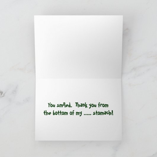 AC- de grappige Kunst van de Krokodil dankt u Bedankkaart (Binnen)