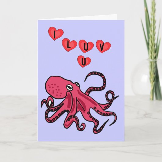 AC- de leuke Kaart van de Liefde van de Octopus (Voorkant)