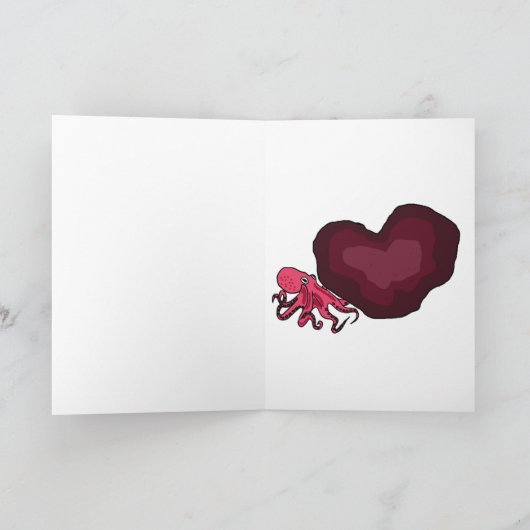 AC- de leuke Kaart van de Liefde van de Octopus (Binnen)