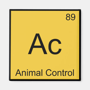 Ac - Dierencontrole Chemie Elementsymbool T-shirt Magneet