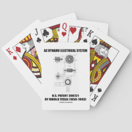 AC Dynamo Electrical System US Patent Nikola Tesla Speelkaarten