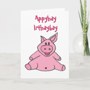 AC- Funny Piggy Birthday-kaart Kaart