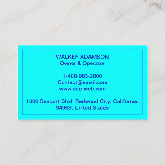 (AC Heat, HV Cool) Moderne Aangepaste Professionel Visitekaartje (Achterkant)