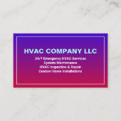 (AC Heat, HV Cool) Moderne Aangepaste Professionel Visitekaartje (Voorkant)