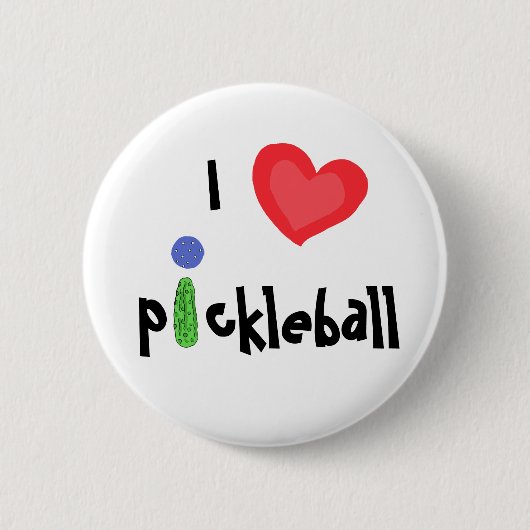 AC- I Love Pickleball Button (Voorkant)
