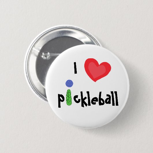 AC- I Love Pickleball Button (Voorkant /achterkant)