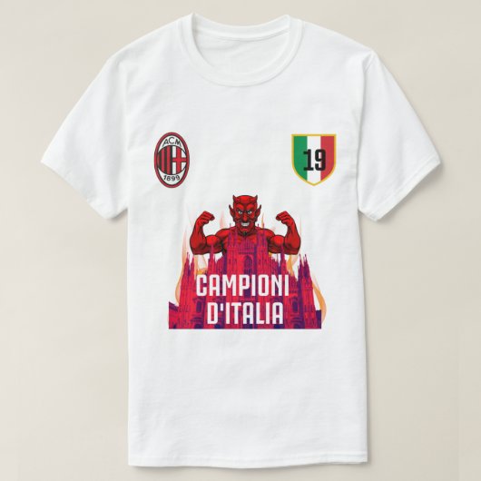 AC Milan Campione d'Italia Scudetto T-shirt (Design voorkant)