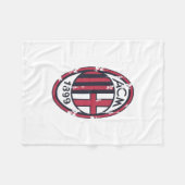 Ac milan retro badged fleece deken (Voorkant (Horizontaal))