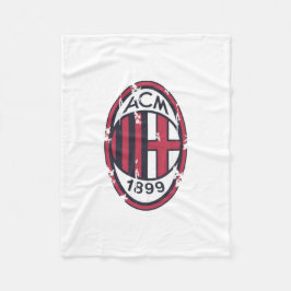 Ac milan retro badged fleece deken