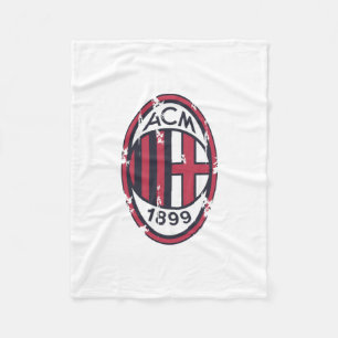 Ac milan retro badged fleece deken