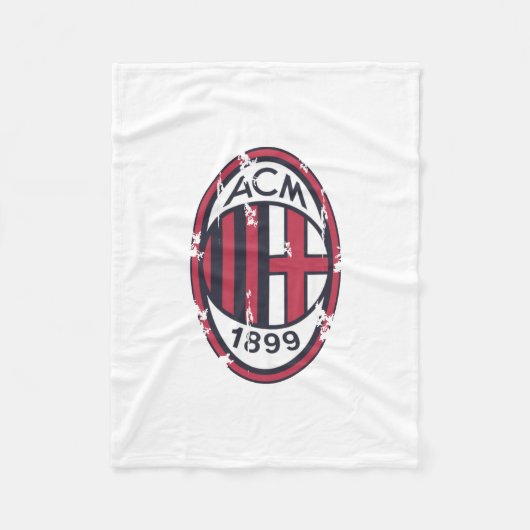Ac milan retro badged fleece deken (Voorkant)