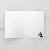 AC- pinguïn in een Smoking die de Kaart van de (Binnen)