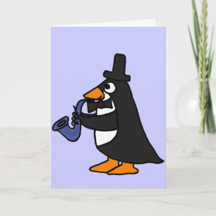AC- pinguïn in een Smoking die de Kaart van de