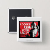 AC propaganda - Catoman oncomfortabel Vierkante Button 5,1 Cm (Voorkant /achterkant)