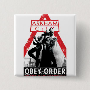 AC propaganda - Obey/to Submit moet overleven Vierkante Button 5,1 Cm