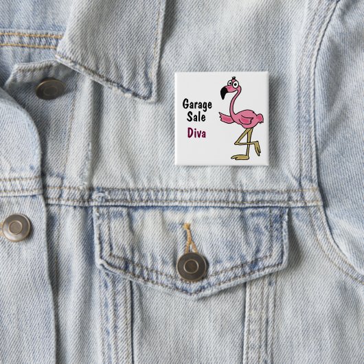 AC-roze Flamingo Garage Sale Diva Button (In situ)