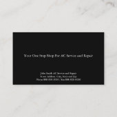 AC Service en Reparatie Visitekaartje (Achterkant)