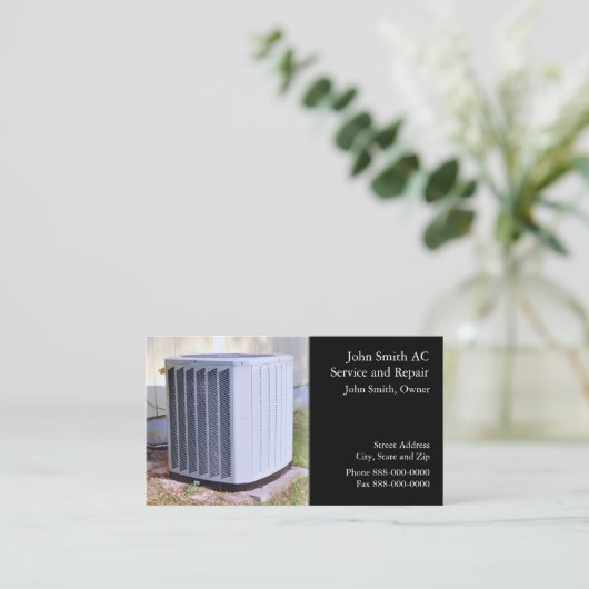 AC Service en Reparatie Visitekaartje (Staand voorkant)