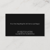 AC Service en Reparatie Visitekaartje (Achterkant)